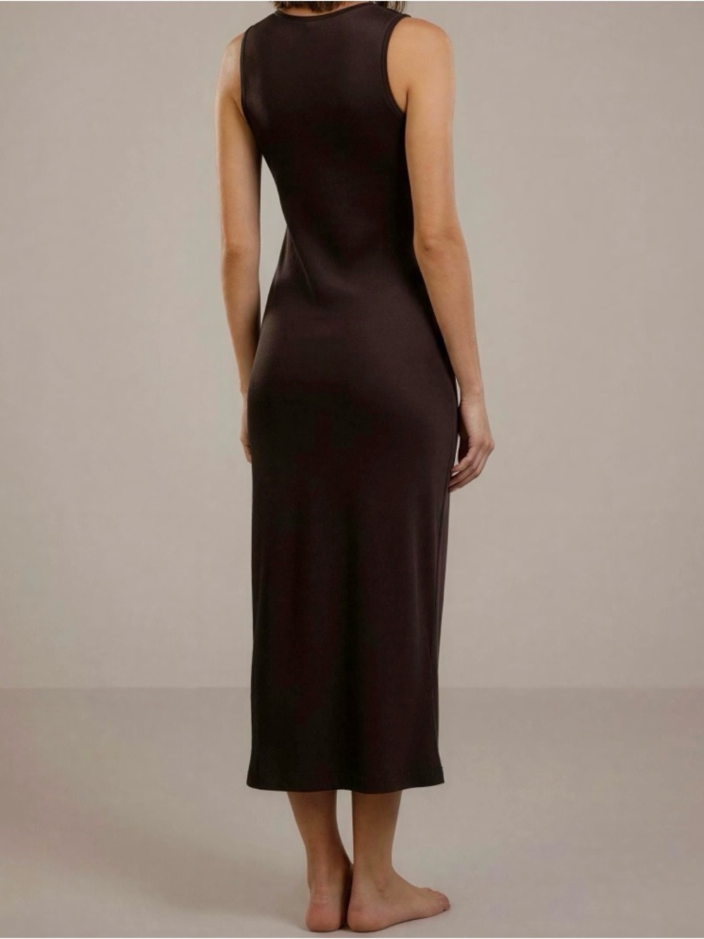 JAKI LONDON Sabrina Sleeveless Satin Dress, Espresso Brown, XL - Picture 4 of 9